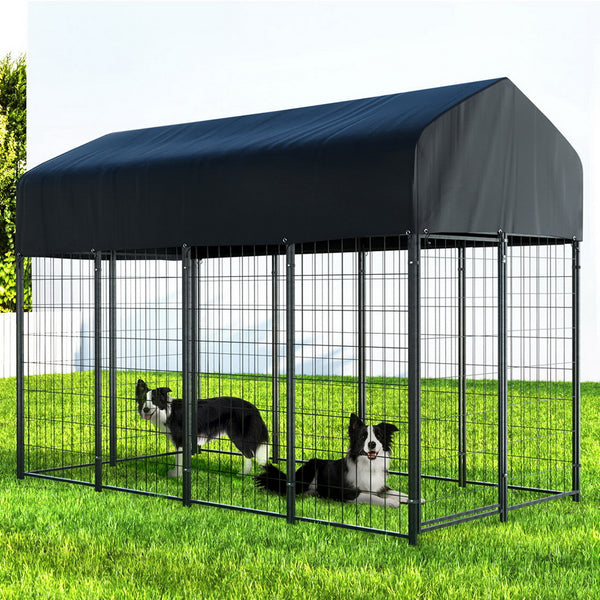 Large shaded dog kennel play pen with free delivery