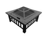 Outdoor Fire Pit and BBQ 81cm Square with Free Delivery