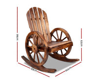Rocking Chair Outdoor Garden Wagon Wheels