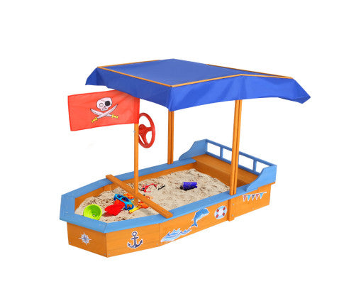 Timber Pirate Ship Boat Sandpit with Free Shipping
