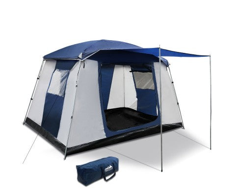 6 Person Dome Camping Tent - Navy and Grey with free delivery