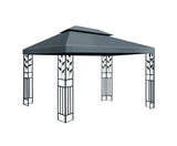 4m x 3m Temporary Garden Gazebo - Black / White