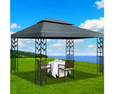 4m x 3m Temporary Garden Gazebo - Black / White
