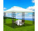 4m x 3m Temporary Garden Gazebo - Black / White